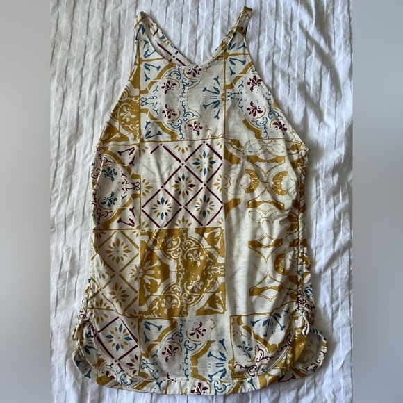 Prana Tops - 🌼 Prana Boho Tile-Print Tank Top | Side Cinch Details | Small